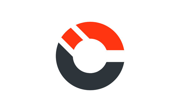 ci or ic Letter Initial Logo Design, Vector Template