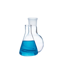 The glass bulb. Chemical flask. Chemical vessels. Glassware.