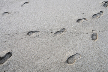 砂浜の足跡（宮古島）
