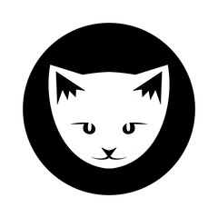 cat logo design concept vector