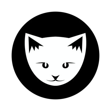 cat logo design concept vector