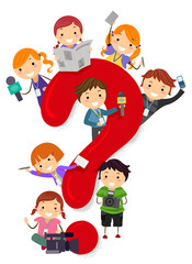Kids Broadcast Journalism Scoop Illustration