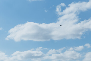 Airplane in the sky.