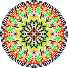 colorful vector ornament mandala round design