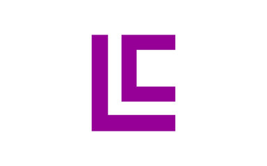 CL or LC Letter Initial Logo Design, Vector Template