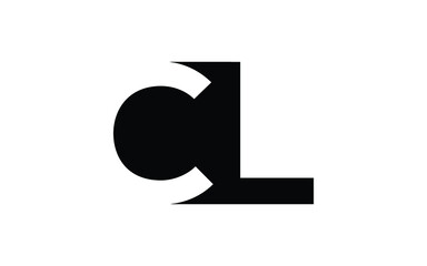 CL or LC Letter Initial Logo Design, Vector Template