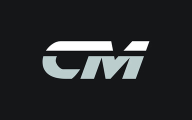 CM or MC Letter Initial Logo Design, Vector Template