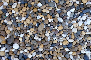 Close up natural pebble stone background