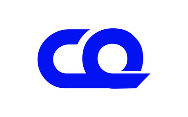 Fototapeta na wymiar CQ or QC Letter Initial Logo Design, Vector Template
