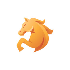 Horse Stallion Equine Knight Logo Illustration