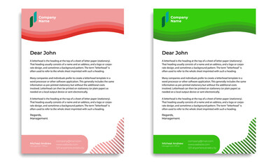 modern and Elegant letterhead template design in minimalist style