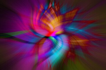 multicolored twirl in various abstract shapes used by graphic designers