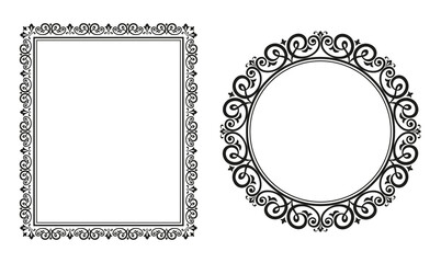 Vintage Set. Floral elements for design monograms, invitations, frames, menus and labels. Graphic design of the website, cafes, boutiques, hotels, wedding invitations.