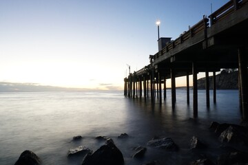 Long exposure at the point arena pier on the California cost 