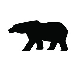 
Polar bear silhouette, vector illustration