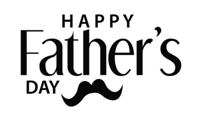 Happy Father's Day, Typography for print or use as poster, card, flyer or T Shirt 