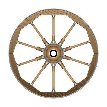 Wild west wheel vector icon.Cartoon vector icon isolated on white background wild west wheel.