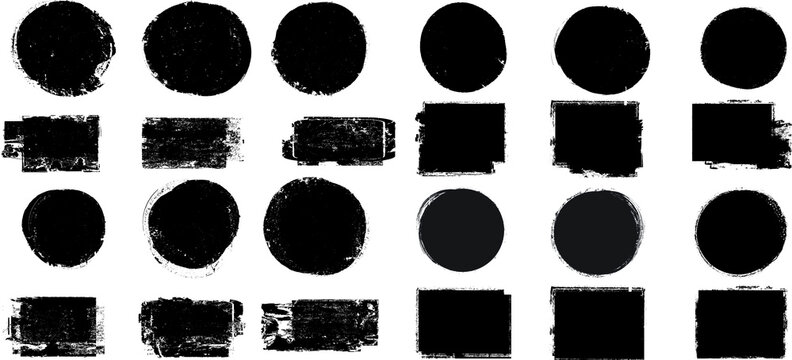Grunge post Stamps Collection, Circles. Banners, Insignias , Logos, Icons, Labels and Badges Set . vector distress textures.blank shapes.