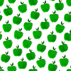 Apple Doodle Seamless Pattern Easy 2-02