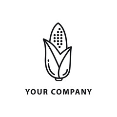 Ear of corn logo design. Maize crop vector design. Corn farming logotype