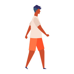 The man wearing the short sleeve shirt.