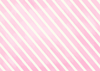 【 A4 / Pink / diagonal 】Hand painted watercolor stripes, abstract watercolor background, vector illustration