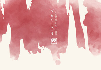 Abstract watercolor brush element on white background.