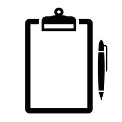 Clipboard flat illustration vector icon