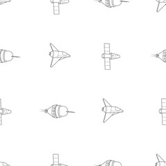 Rocket, shuttle and spaceship.