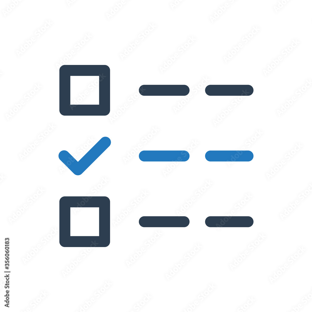 Wall mural checklist icon