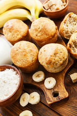 Sweet banana muffins