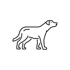 Black line icon for dog
