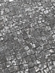 background road in the city of pavers