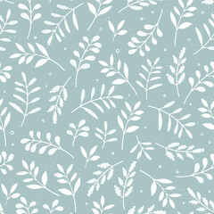 Fun hand drawn branches seamless pattern, hand drawn background, great for textiles, banners, wallpapers, wrapping - vector design