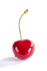 Sweet red cherry isolated on white background