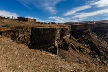 Hunzah. Tobot Waterfall. Canyon Of Khunzakh. Russia, Dagestan