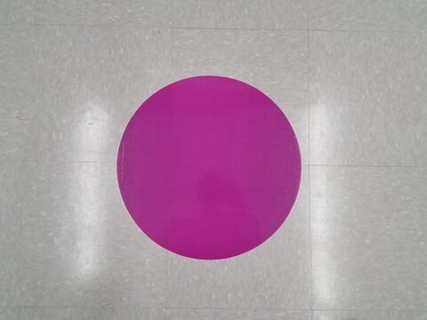 purple dot on the floor