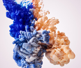 Color drop in water. Abstract background