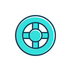 Tire, wheel car icon