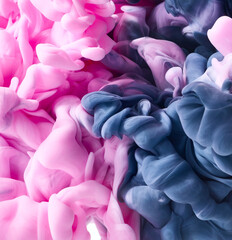 Color drop in water. Abstract background