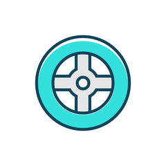 Fototapeta premium Tire, wheel car icon