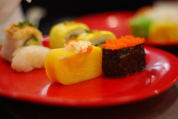 Sushi is a famous Japanese food and popular in Thailand too.