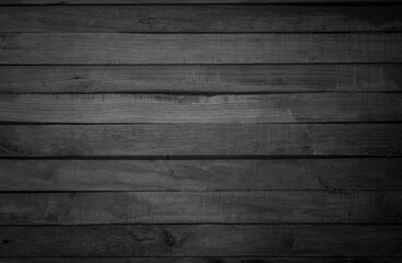 Grunge dark wood plank texture background. Vintage black wooden board wall antique cracking old style background objects for furniture design. Painted weathered peeling table wood hardwood decoration.