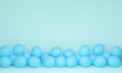 風船DCG画像背景 / 水色