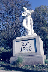 Classical Statue at Park Entrance