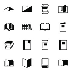 Knowledge, Book, reading icon set. Simple read, education, study solid line icon sign concept. vector illustration. 