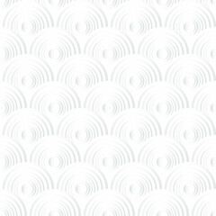 Fototapeta na wymiar Round Abstract Repeat Seamless Pattern. Circle White abstract seamless geometric background. Art style can be used in cover design, book design, poster, cd cover, flyer, website. Vector.