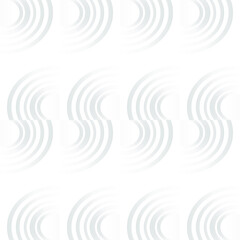 Round Abstract Repeat Seamless Pattern. Circle White abstract seamless geometric background. Art style can be used in cover design, book design, poster, cd cover, flyer, website. Vector.