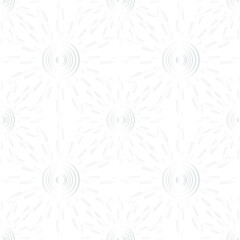 Round Abstract Repeat Seamless Pattern. Circle White abstract seamless geometric background. Art style can be used in cover design, book design, poster, cd cover, flyer, website. Vector.