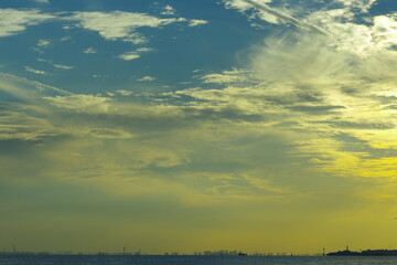 東京湾からみる蜃気楼